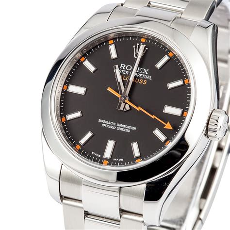 rolex milgauss black steel|Rolex Milgauss black price.